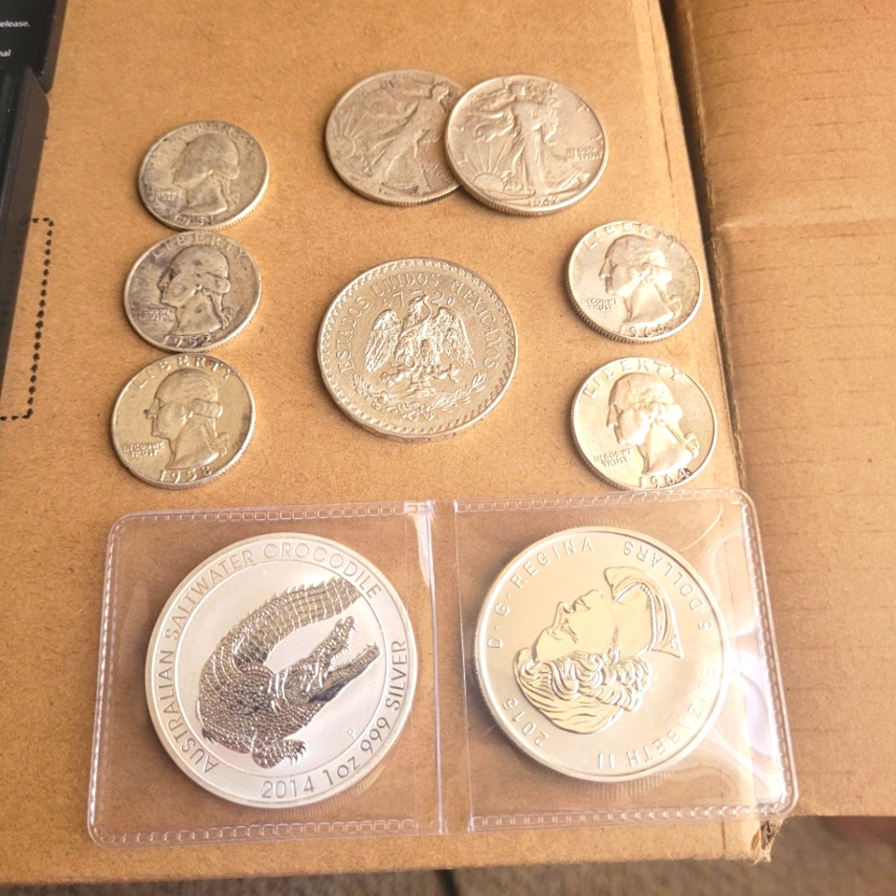 Bullion coins and silver coins